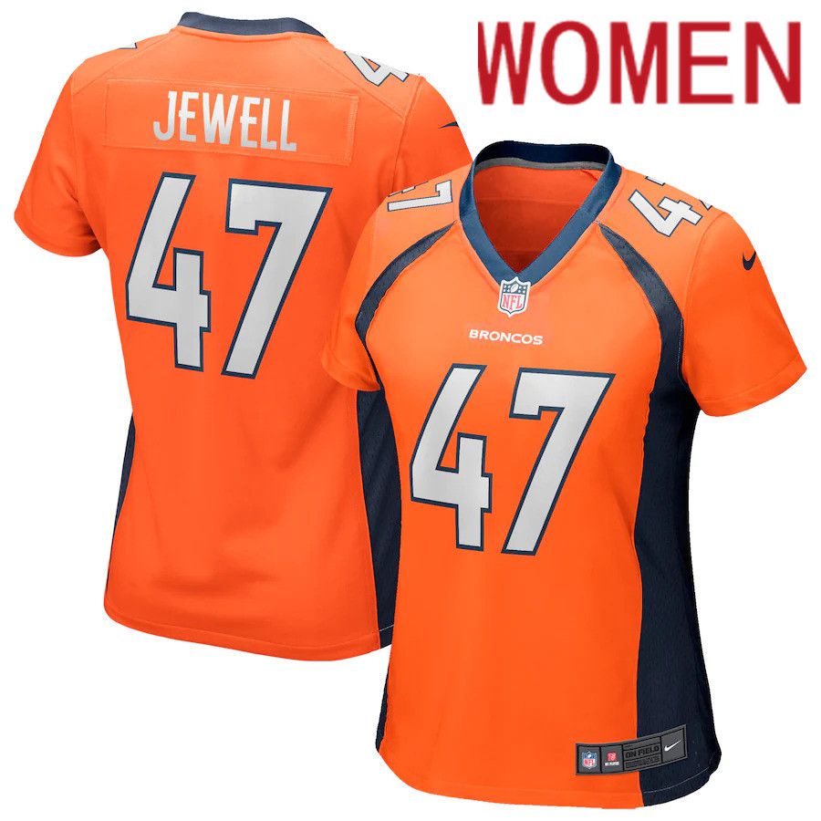 Women Denver Broncos 47 Josey Jewell Orange Nike Game NFL Jersey